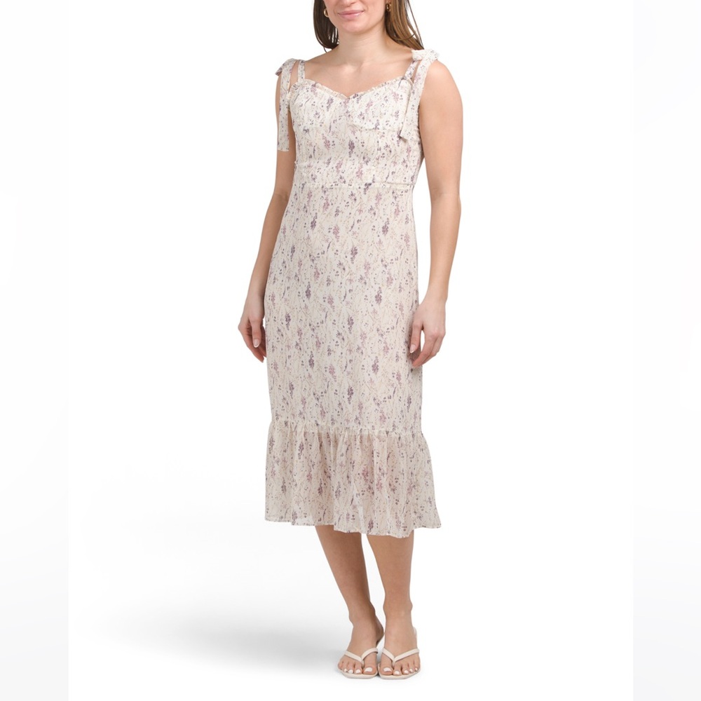 NWT O.P.T. Smocked Floral Dress